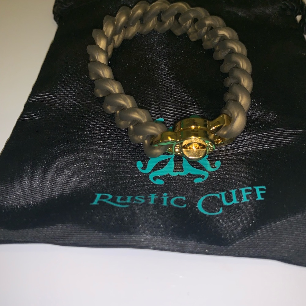 Gold and silver mix rustic Cuff Bracelet